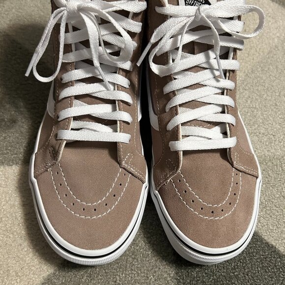 Vans Sk8-Hi Light Brown Zip Sneakers Men's 8/Women's 9.5 - Picture 4 of 12